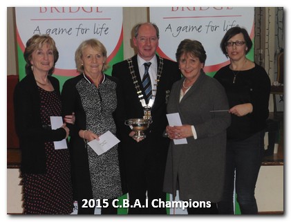 MacMenamin Winners 2015: Eileen McCann, Ann Fitzpatrick,Mary Kelly Rogers, Hilary Ferguson.