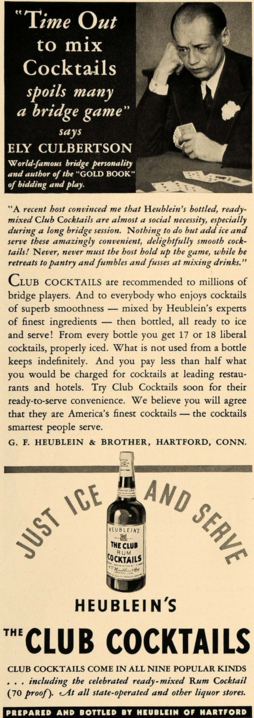 Ely Culbertson cocktail ad