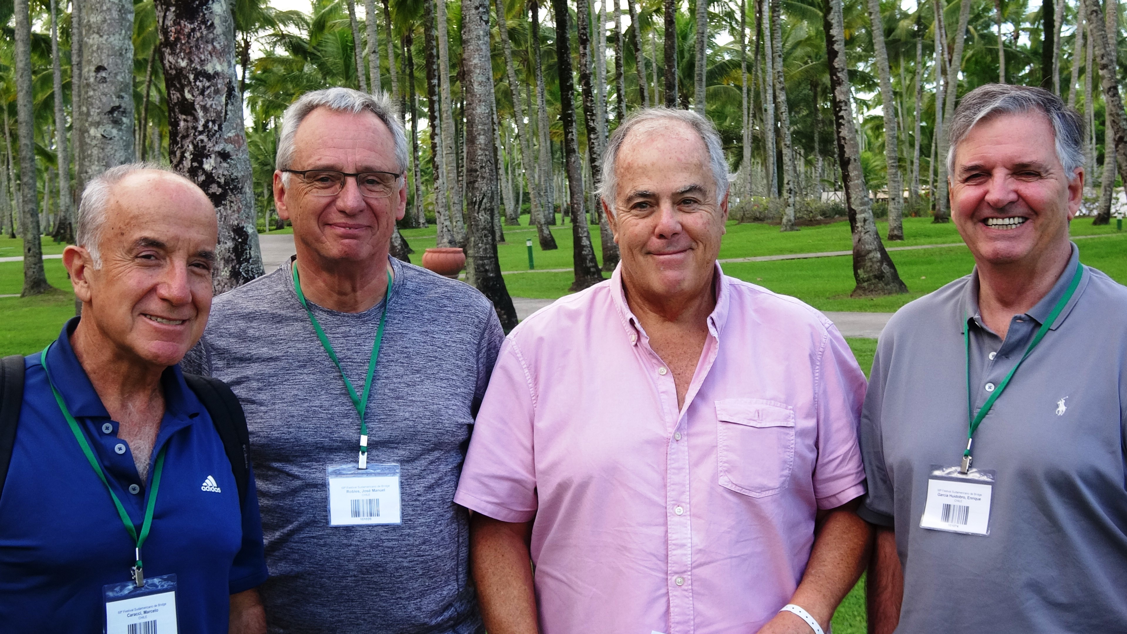 Chile Senior 2018: Marcelo Caracci, Jose M. Robles, Roberto y Enrique Garcia