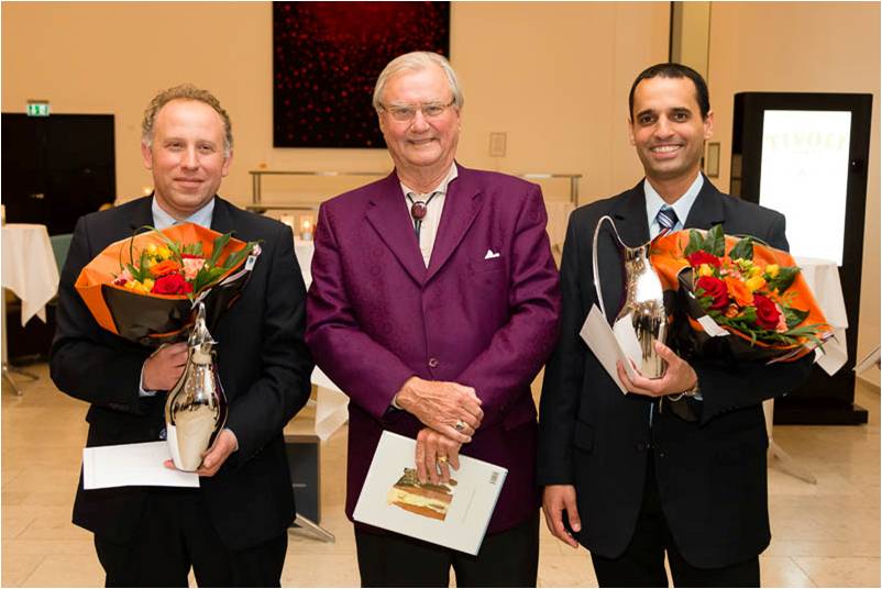 The winners of the CBI in 2013  Michael Barel – Yaniv Zack  with His Royal Highness the Prince  Consort of Denmark