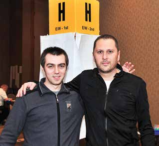 The 2014 Lebhar IMP Pairs winners were Radu Nistor and Julian Christian