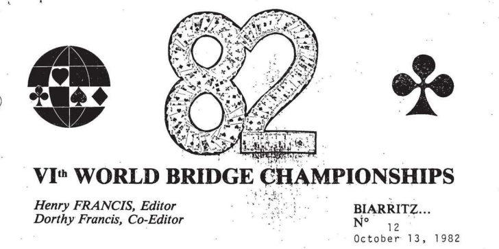 1982 World Championships Biarritz