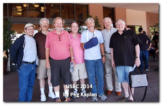 Steve Weinstein, Eric Rodwell, Jeff Meckstroth, Ralph Katz, Bobby Levin, Nick Nickell & "Koach" Eric Kokish